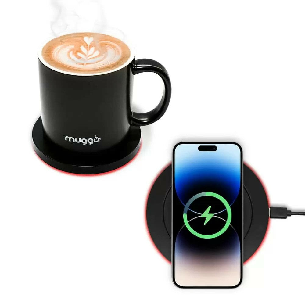 Muggo Volt 355ml 2-in-1 Smart Coaster Cup - Black | 745 from Muggo - DID Electrical