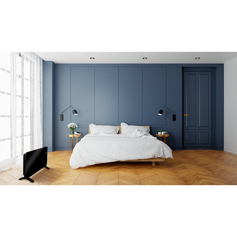 Princess Smart Glass Panel Heater with Voice Control - Black | 01.348150.02.001 from Princess - DID Electrical