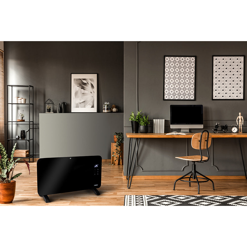 Princess Smart Glass Panel Heater with Voice Control - Black | 01.348150.02.001 from Princess - DID Electrical