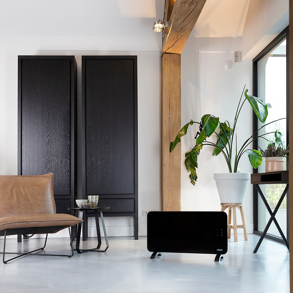 Princess Smart Glass Panel Heater with Voice Control - Black | 01.348150.02.001 from Princess - DID Electrical