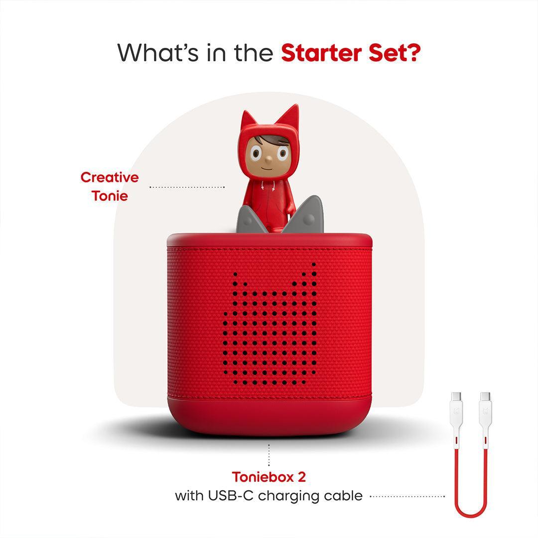 Tonies Toniebox 2 Starter Set with Creative Tonie Rubie - Sunset Red | 11002432 from Tonies - DID Electrical