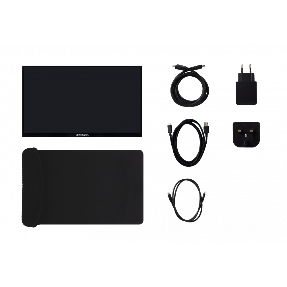 Verbatim 15.6" Full HD Portable Touchscreen Monitor - Black | 114-49592 from Verbatim - DID Electrical