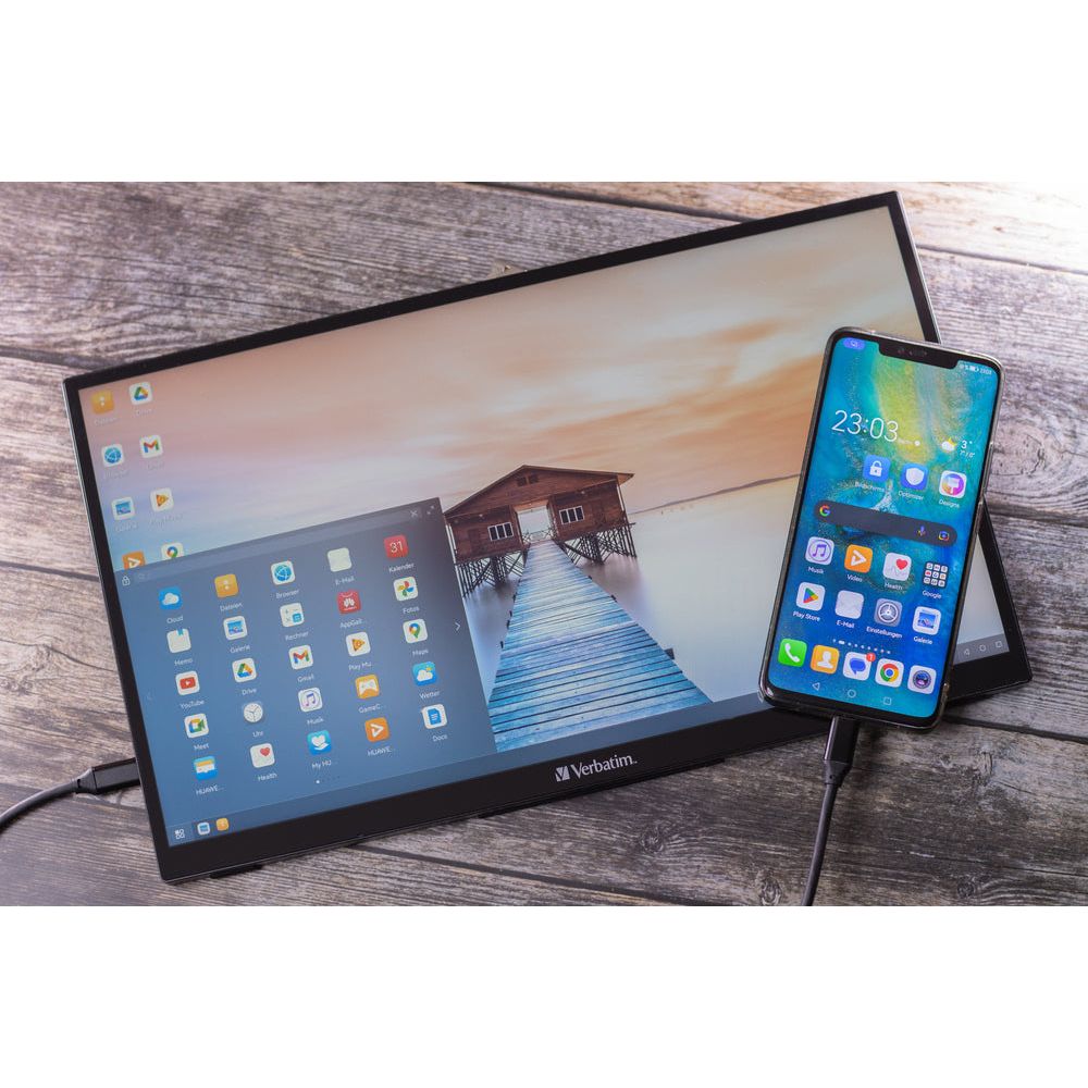 Verbatim 15.6" Full HD Portable Touchscreen Monitor - Black | 114-49592 from Verbatim - DID Electrical