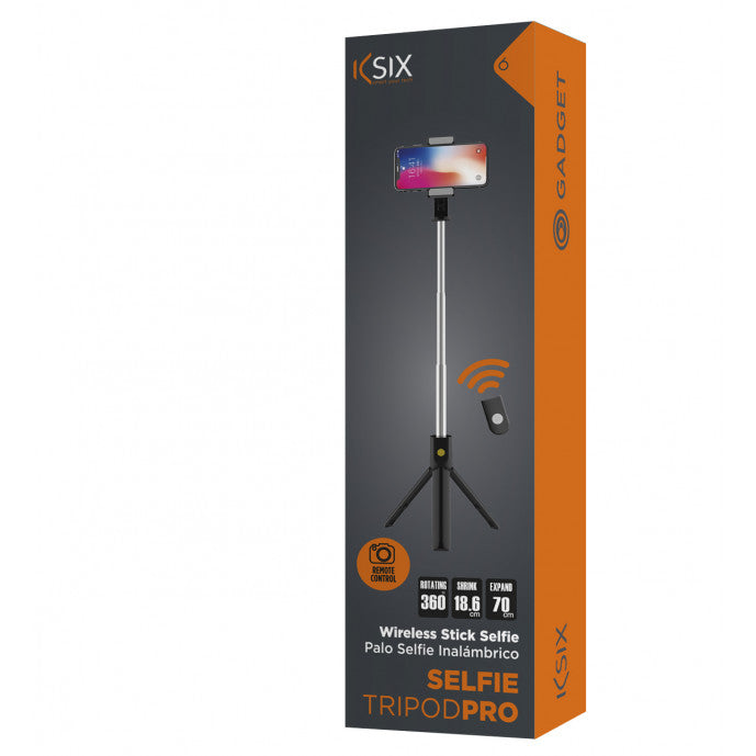 Ksix Selfie Pro Remote Control Tripod For Smartphone - Black | 114569 from Ksix - DID Electrical