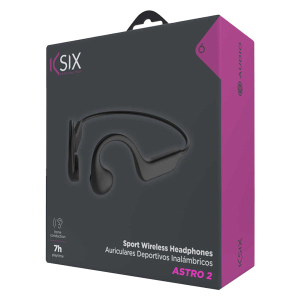Ksix Astro 2 Sports Bone Conduction Open-Ear Wireless Headphone - Black | 137940 from Ksix - DID Electrical