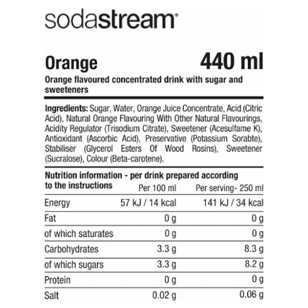 Sodastream Classics Orange Flavoring Syrup | 1424224440 from Sodastream - DID Electrical