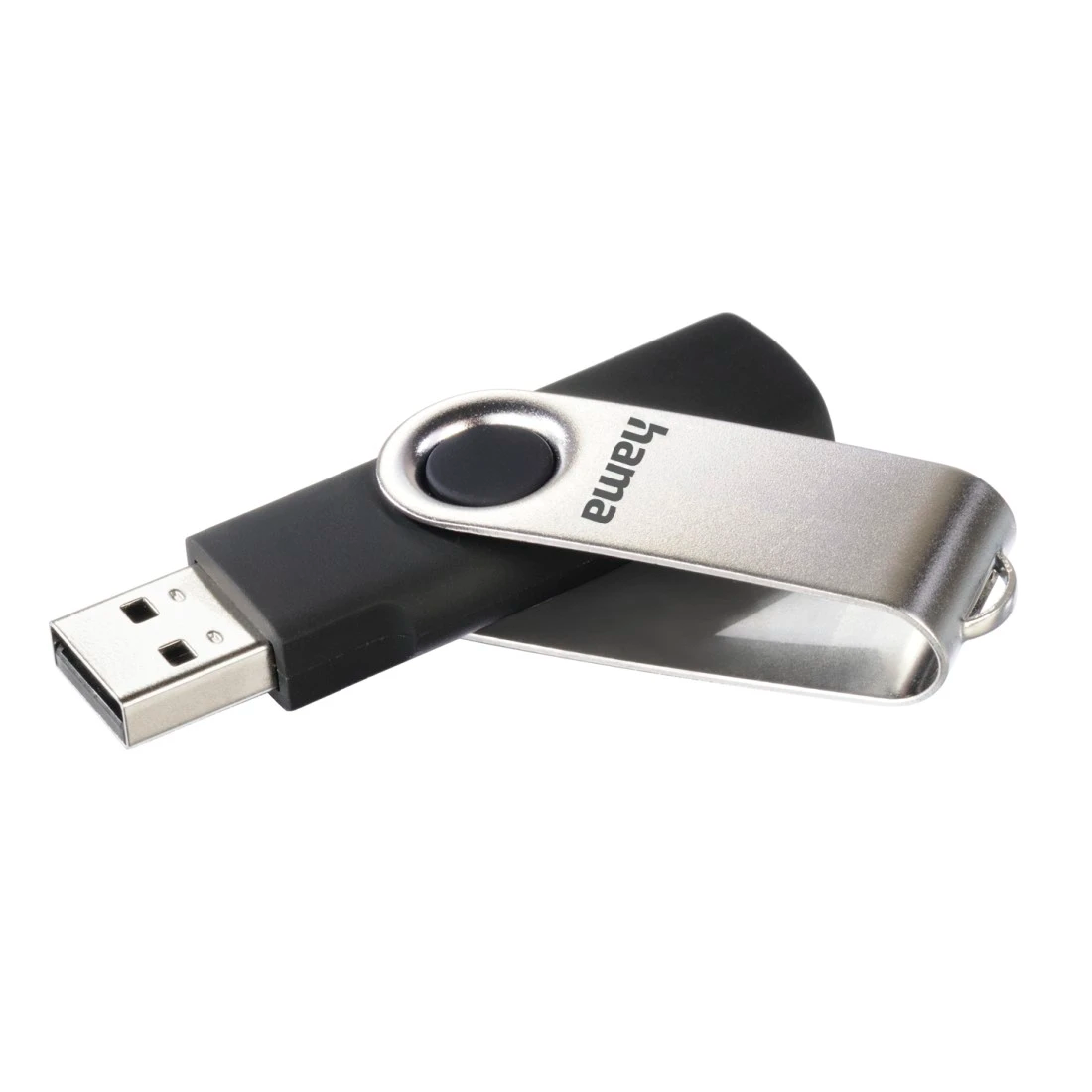 Hama Rotate USB 2.0 10MB/s 32GB USB Flash Drive - Black & Silver | 161215 from Hama - DID Electrical