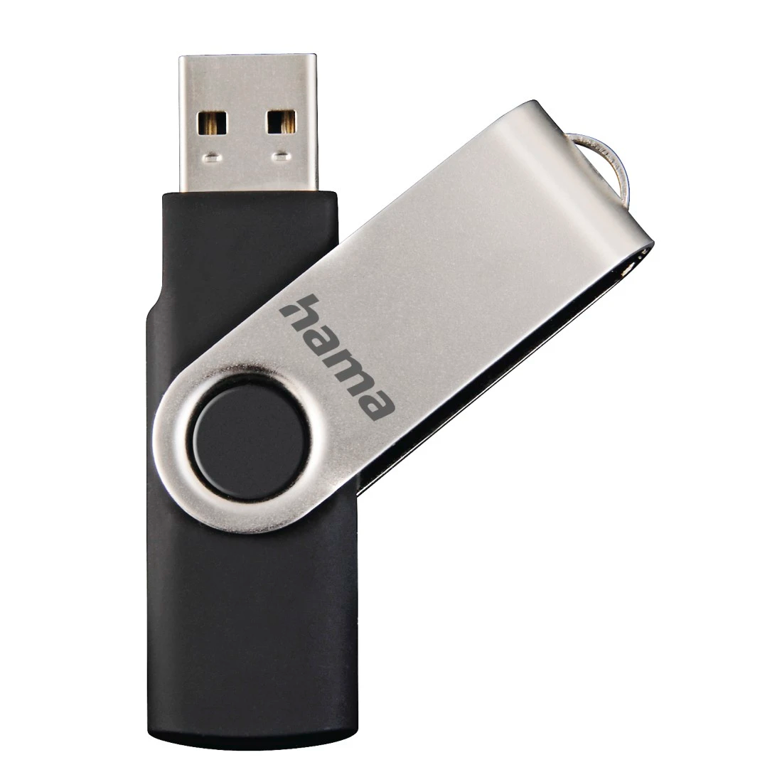 Hama Rotate USB 2.0 10MB/s 32GB USB Flash Drive - Black & Silver | 161215 from Hama - DID Electrical