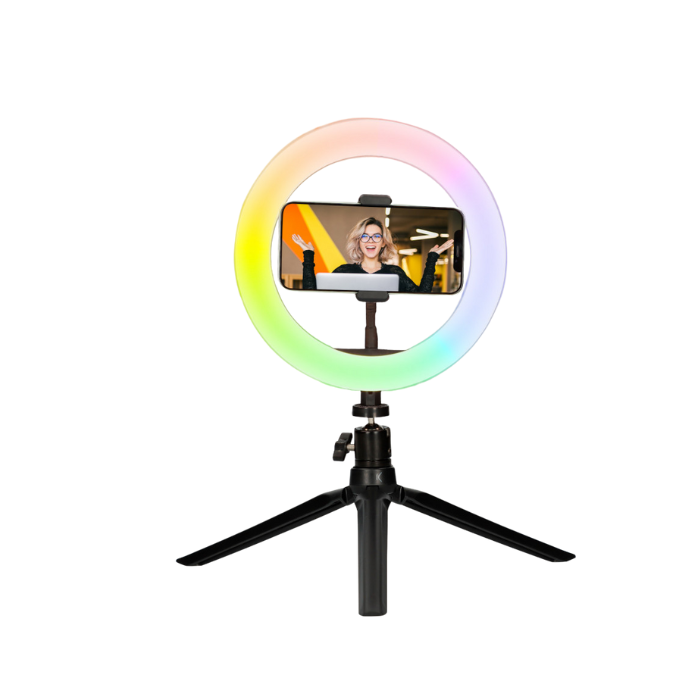 Ksix Studio LED Ring With Tripod For Smartphone - Black | 114613 from Ksix - DID Electrical