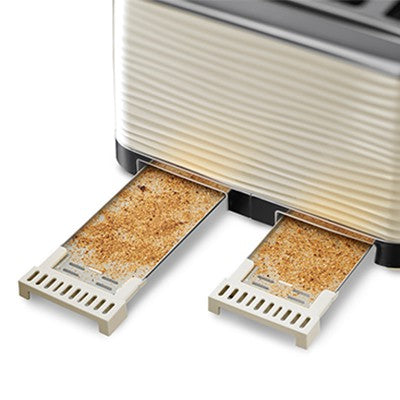 RussellHobbs Inspire 4 Slice Toaster - Cream | 24384 from Russell Hobbs - DID Electrical