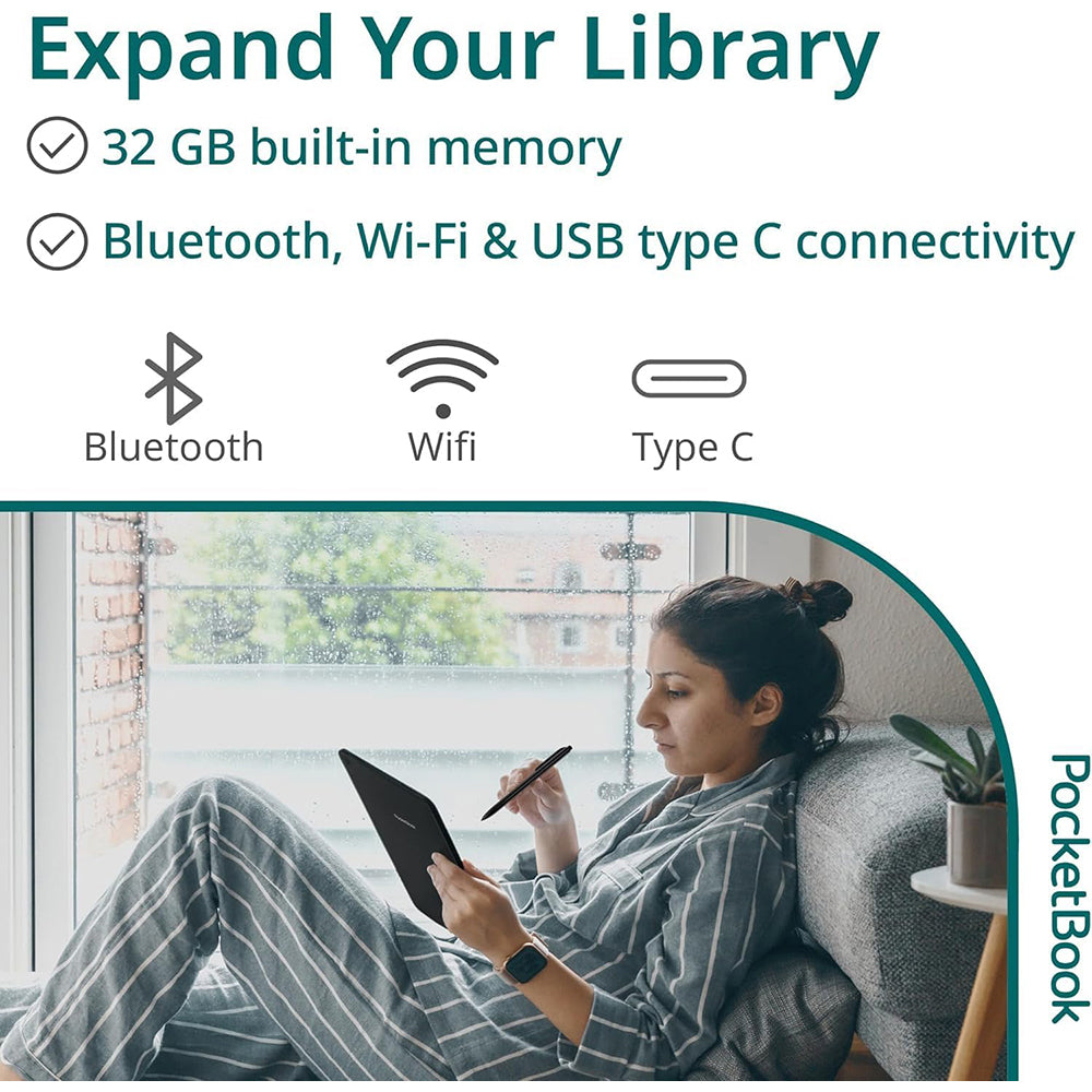 PocketBook Inkpad X Pro 10.3" Touchscreen eReader Tablet - Grey | 253-PB1040D-M-WW from PocketBook - DID Electrical