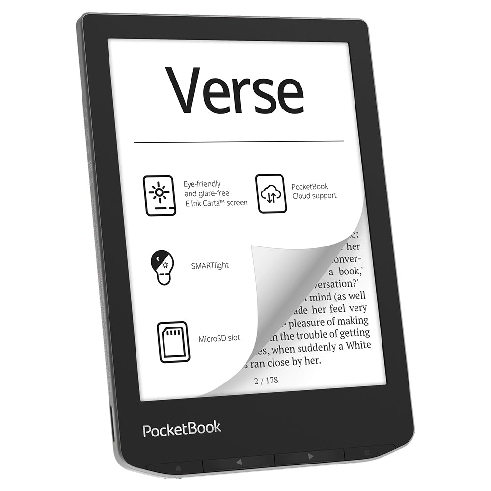 PocketBook Verse 6" Touchscreen eReader Tablet - Mist Grey | 253-PB629-M-WW from PocketBook - DID Electrical