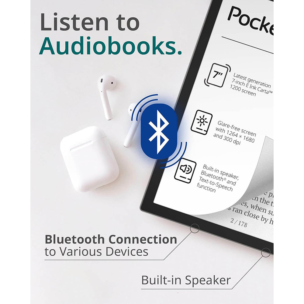 PocketBook Era 7" Touchscreen Waterproof eReader Tablet - Mist Grey | 253-PB700-U-16-WW from PocketBook - DID Electrical