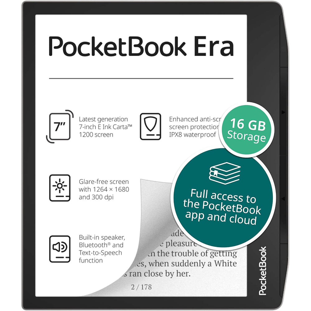 PocketBook Era 7" Touchscreen Waterproof eReader Tablet - Mist Grey | 253-PB700-U-16-WW from PocketBook - DID Electrical