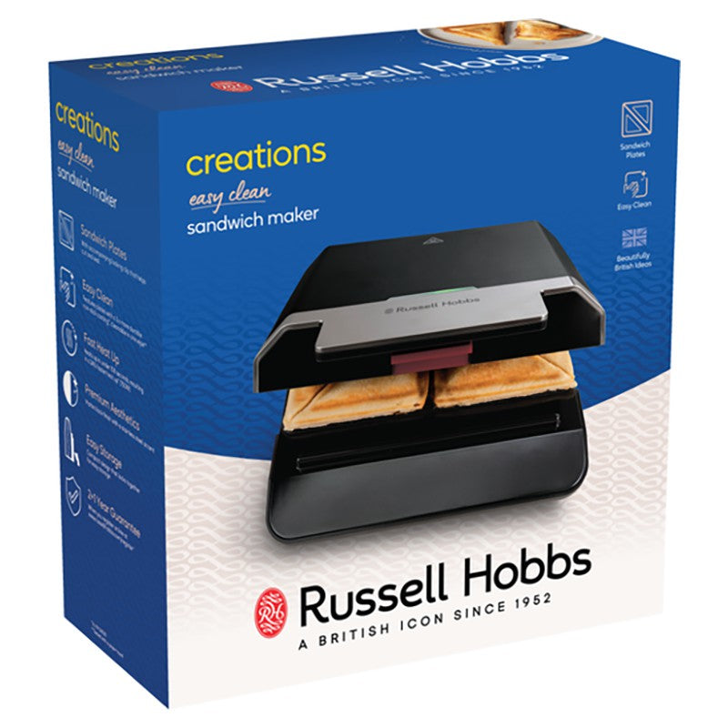 Russell Hobbs Creations Easy Clean Sandwich Maker - Black | 26800 from Russell Hobbs - DID Electrical