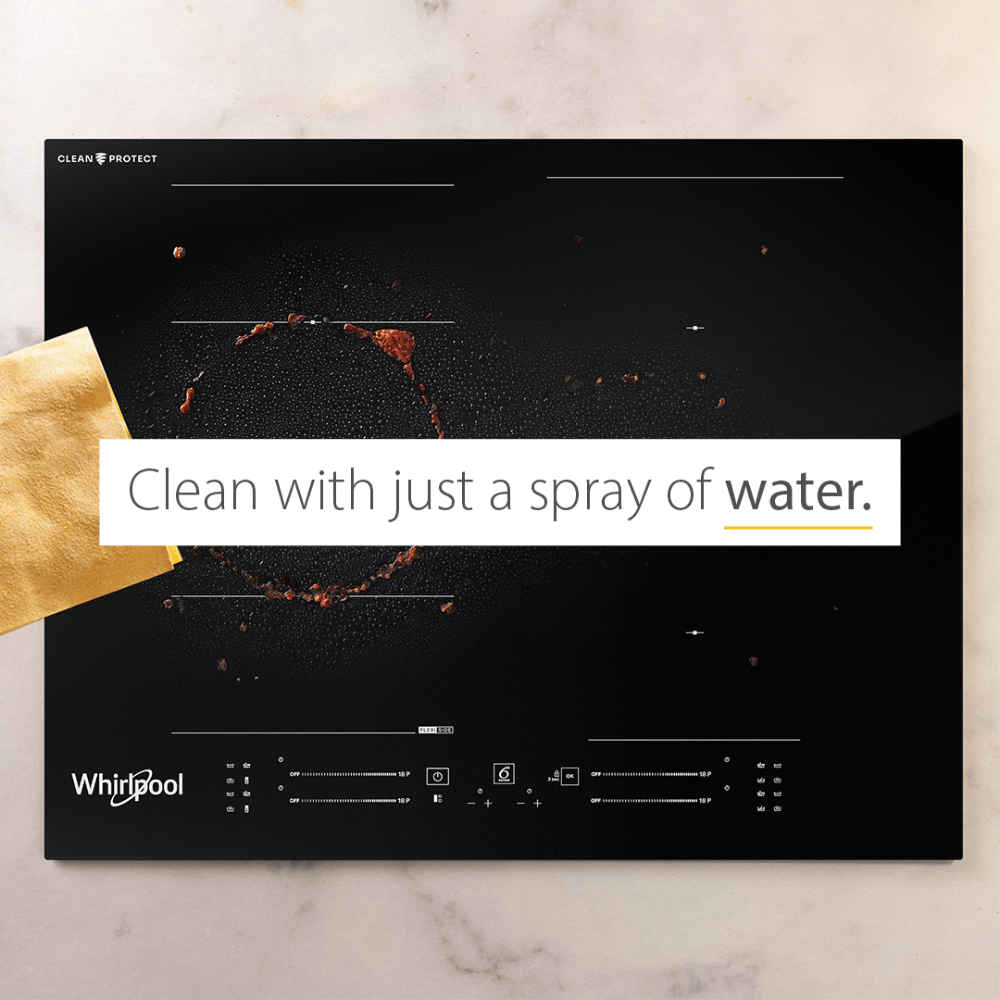 Whirlpool 60CM 4 Zone Built-In Induction Hob With CleanProtect - Black | WF S3660 CPNE from Whirlpool - DID Electrical
