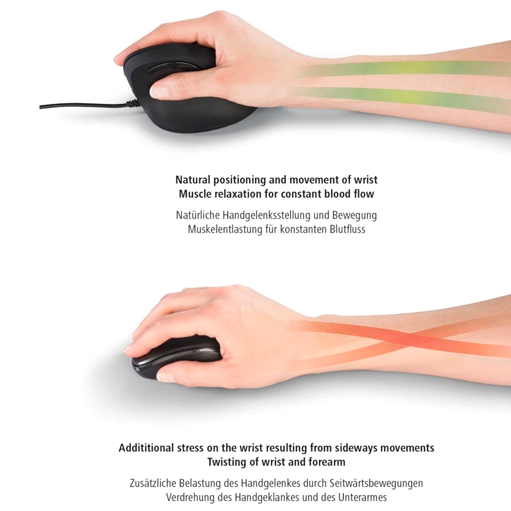 Hama EMW-500 Ergonomic Wireless Mouse - Black | 370396 from Hama - DID Electrical