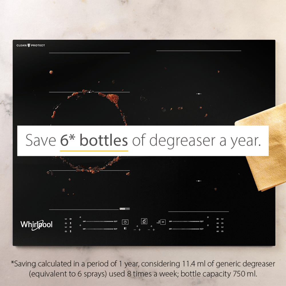 Whirlpool 60CM 4 Zone Built-In Induction Hob With CleanProtect - Black | WF S3660 CPNE from Whirlpool - DID Electrical