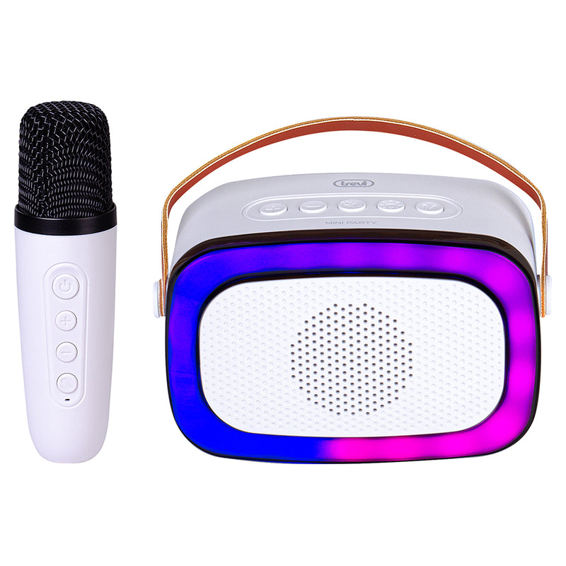 Trevi 10W Mini Portable Karaoke Speaker with Microphone - White | 40349 from Trevi - DID Electrical