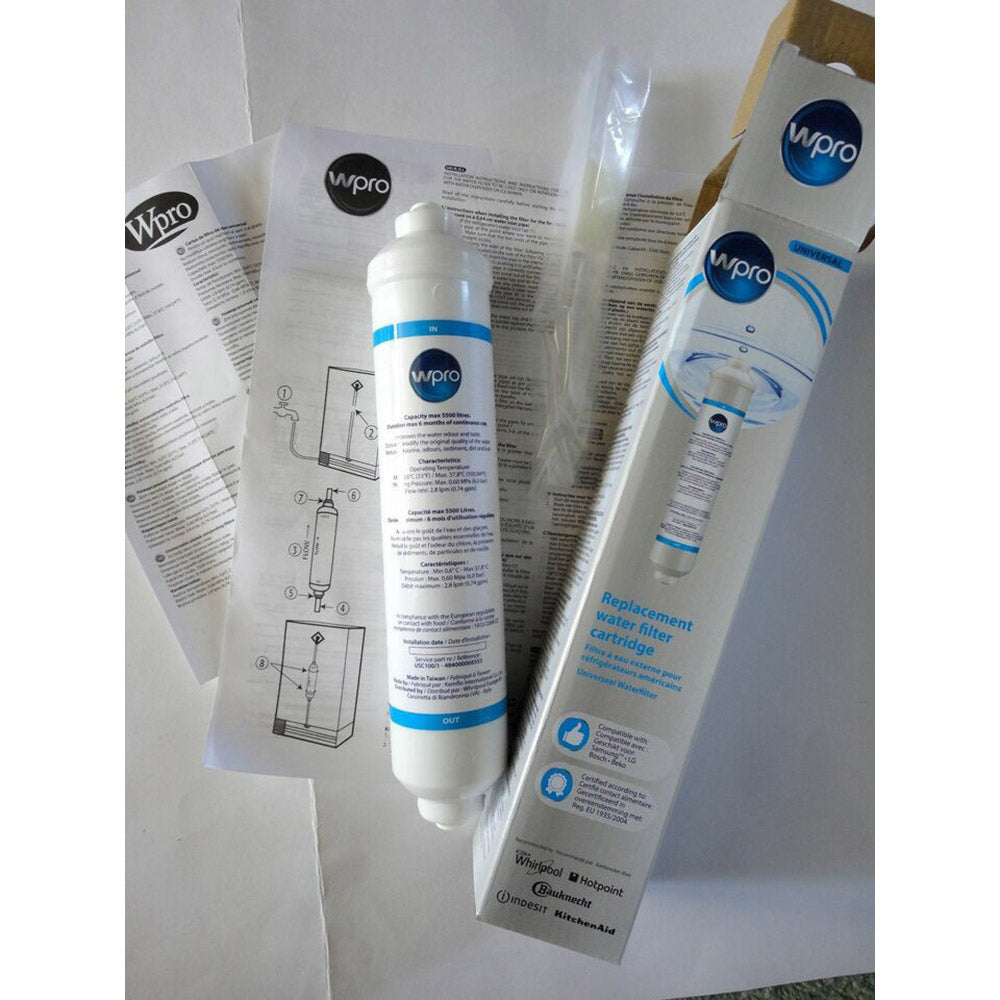 WPRO Universal External Water Filter for Fridge Freezer - White | 479683 from Wpro - DID Electrical