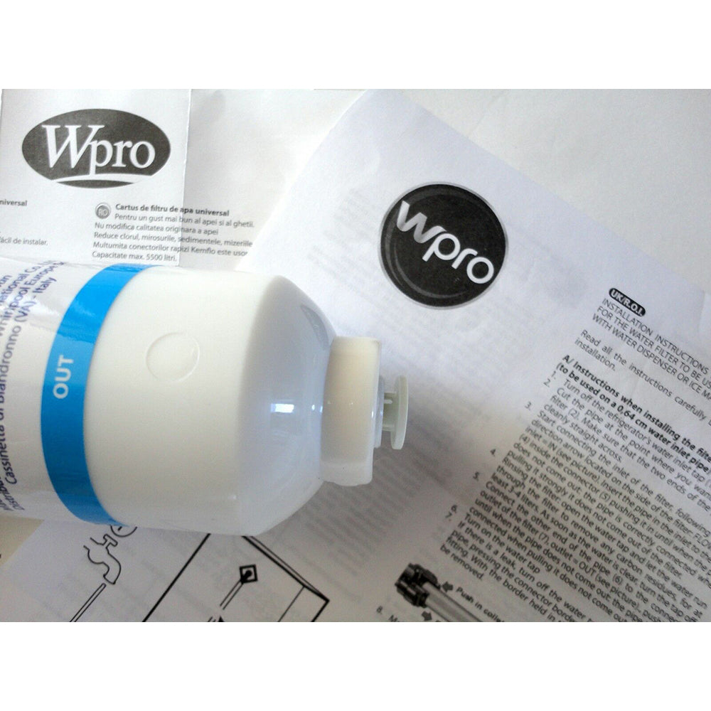 WPRO Universal External Water Filter for Fridge Freezer - White | 479683 from Wpro - DID Electrical