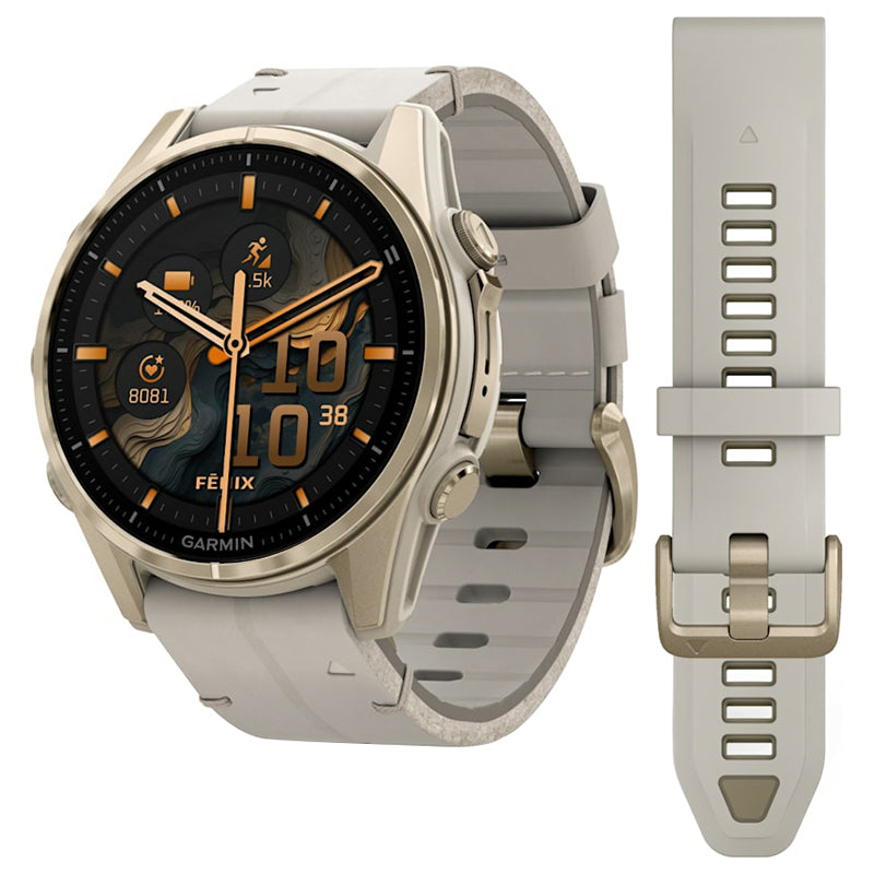 Garmin Fenix 8 43MM Smart Watch - Soft Gold | 49-GAR-010-02903-40 from Garmin - DID Electrical