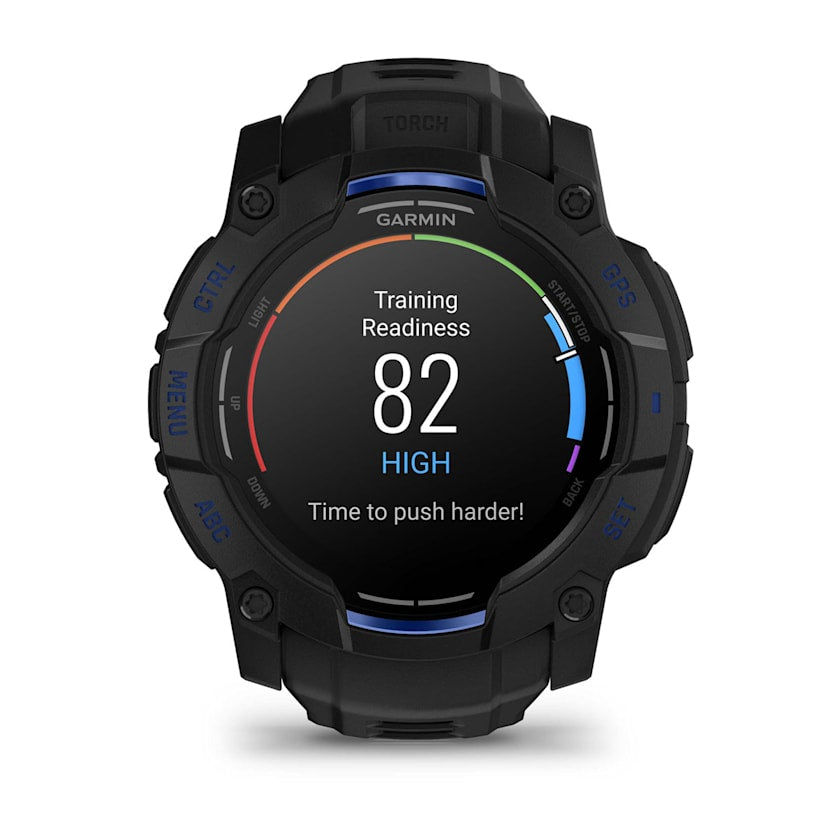 Garmin Instinct 3 50MM Smart Watch with Black and Bolt Blue Band - Black | 49-GAR-010-03020-03 from Garmin - DID Electrical