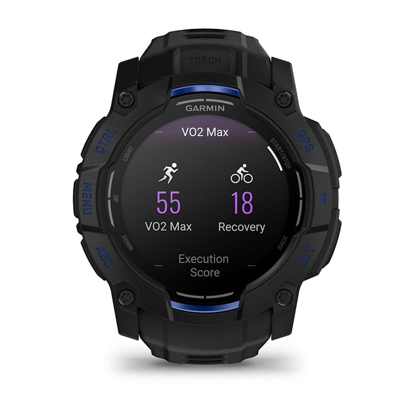 Garmin Instinct 3 50MM Smart Watch with Black and Bolt Blue Band - Black | 49-GAR-010-03020-03 from Garmin - DID Electrical