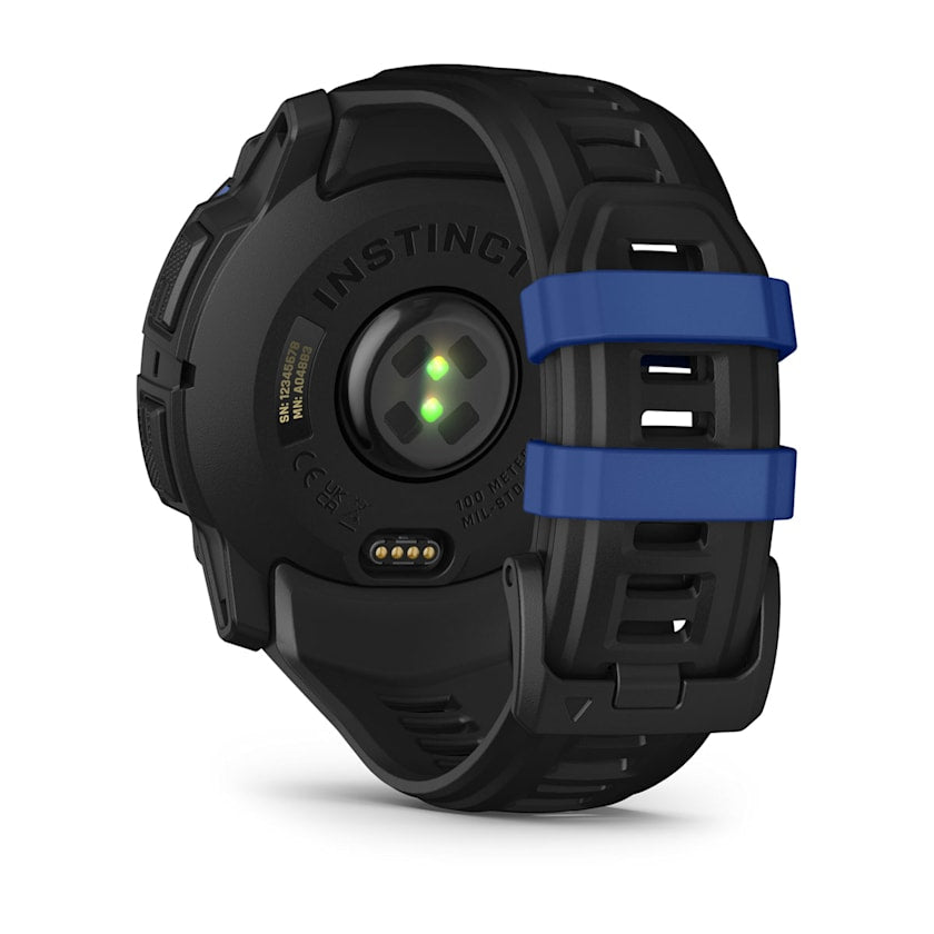Garmin Instinct 3 50MM Smart Watch with Black and Bolt Blue Band - Black | 49-GAR-010-03020-03 from Garmin - DID Electrical
