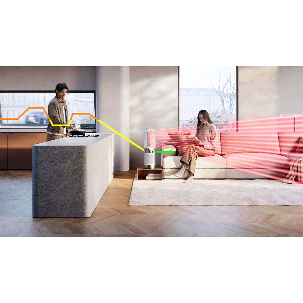 Dyson Purifier Hot+Cool HP1 Air Purifier - White | 544837-01 from Dyson - DID Electrical