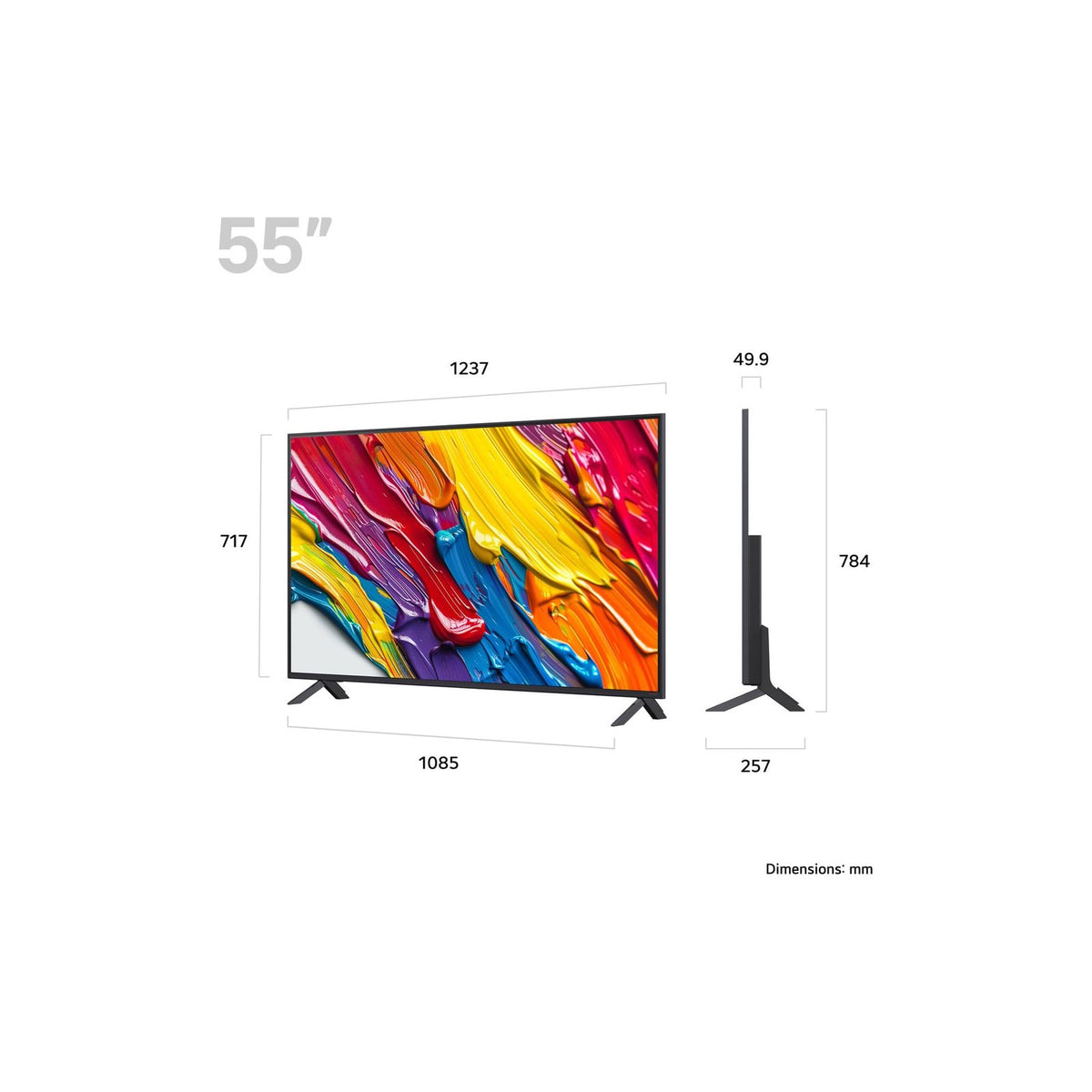 LG QNED82 55" 4K Smart TV - Black | 55QNED82A6B.AEK from LG - DID Electrical