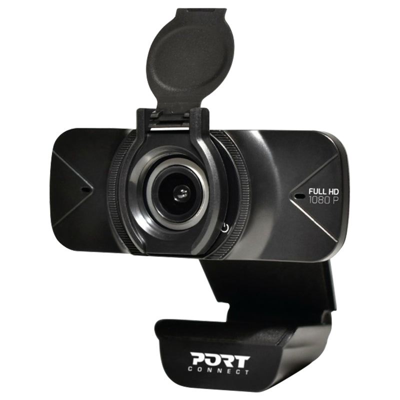 Port Connect Full HD 1080P USB-A & USB-C Webcam - Black | 900078 from Port Connect - DID Electrical