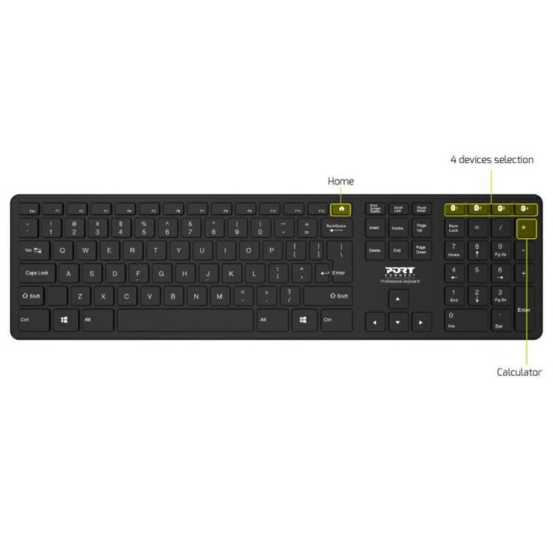 Port Connect Executive Qwerty Wireless Keyboard - Black | 900903-UK from Port Connect - DID Electrical
