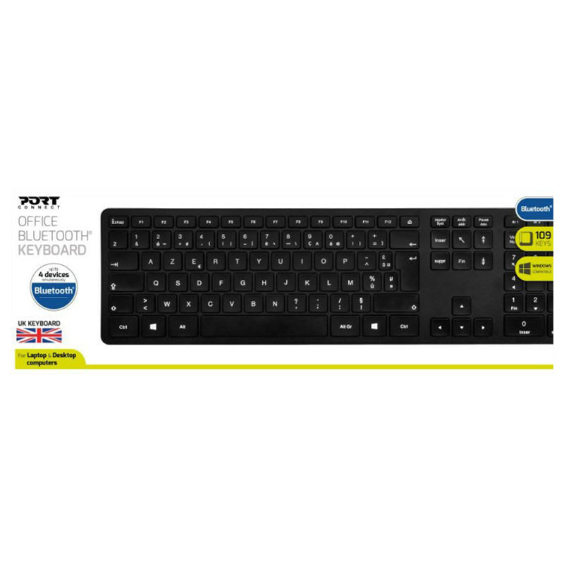 Port Connect Executive Qwerty Wireless Keyboard - Black | 900903-UK from Port Connect - DID Electrical