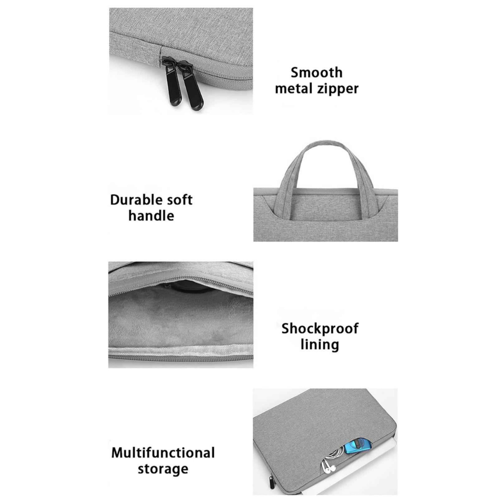 Prevo 14" Laptop Sleeve with Side Pocket - Light Grey | 262186 from Prevo - DID Electrical