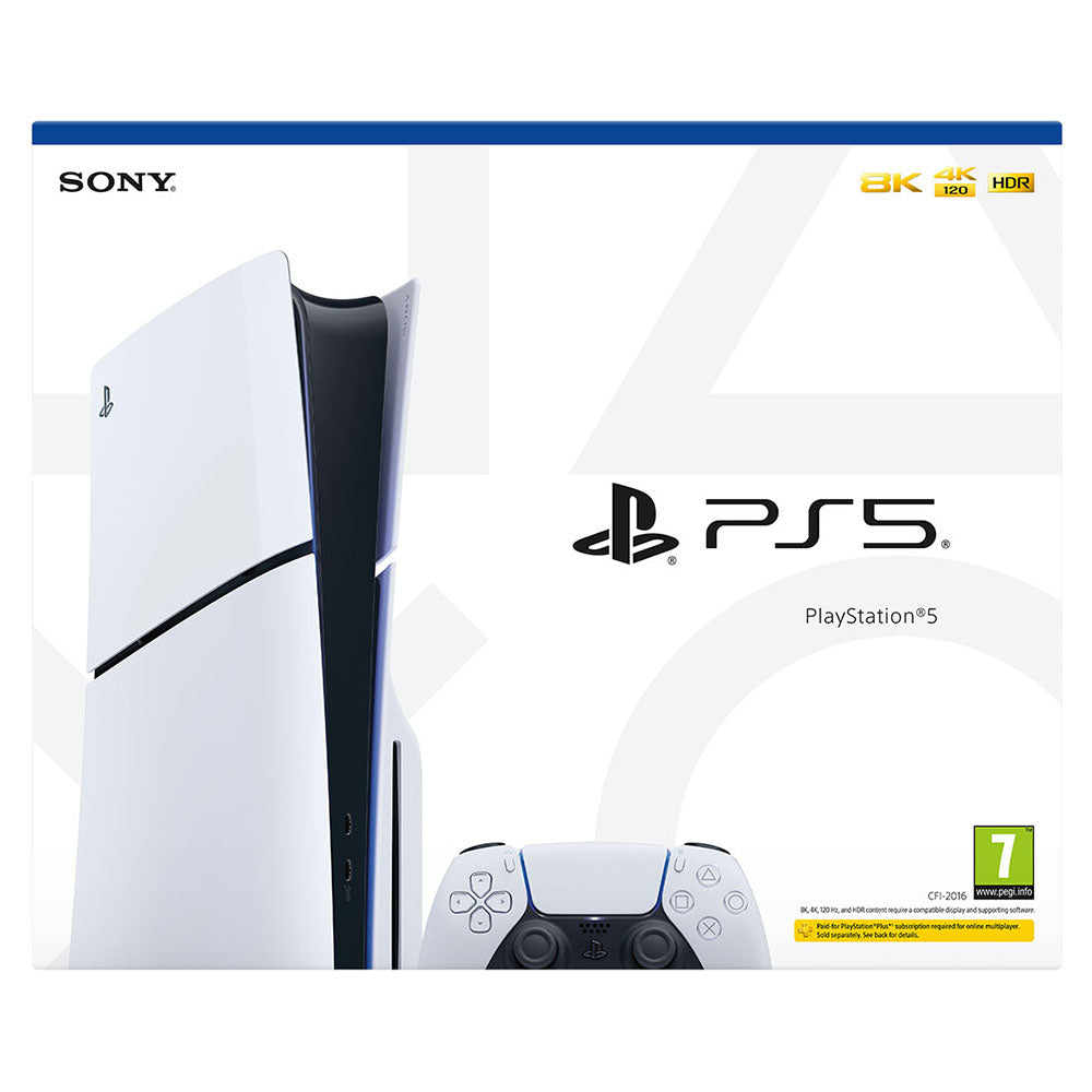 Sony PlayStation 5 (PS5 model group - slim) Disc Drive Console - White & Black | 9577157 from Sony PlayStation - DID Electrical