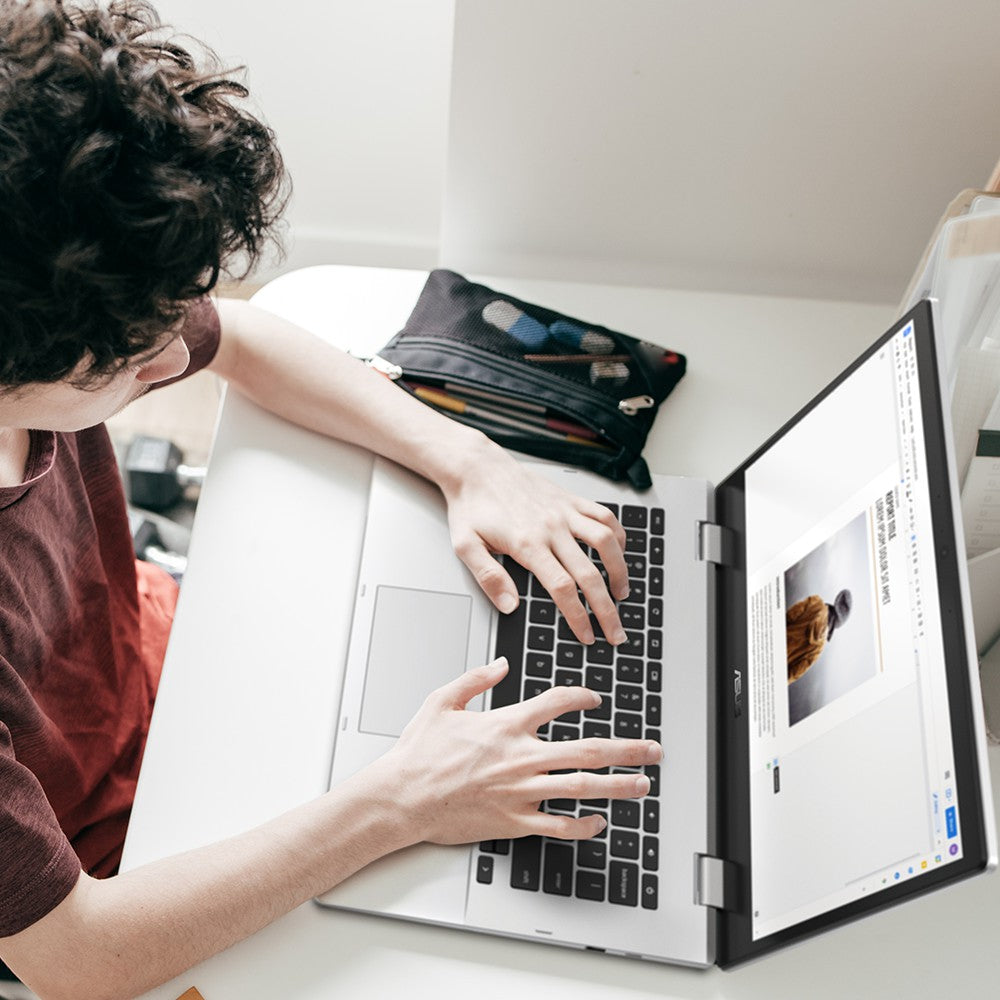 Asus Intel Celeron 14" 4GB/64GB Chromebook - Transparent Silver | CX1400CKA-NK0380 from Asus - DID Electrical