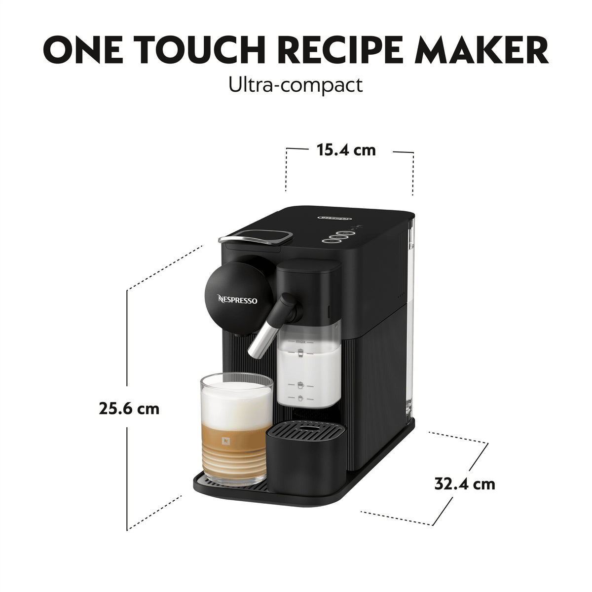 DeLonghi Lattissima One Nespresso Coffee Machines - Black | EN510.B from DeLonghi - DID Electrical