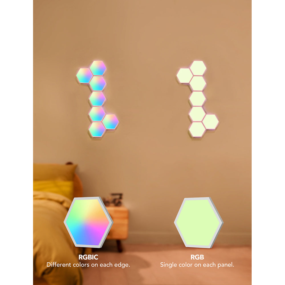 Govee Glide Hexa Light Panels Pack of 10 - Multicolour | B6061201-OF-UK from Govee - DID Electrical