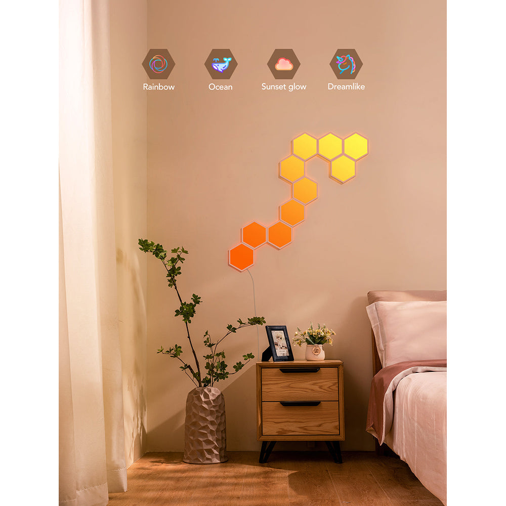 Govee Glide Hexa Light Panels Pack of 10 - Multicolour | B6061201-OF-UK from Govee - DID Electrical