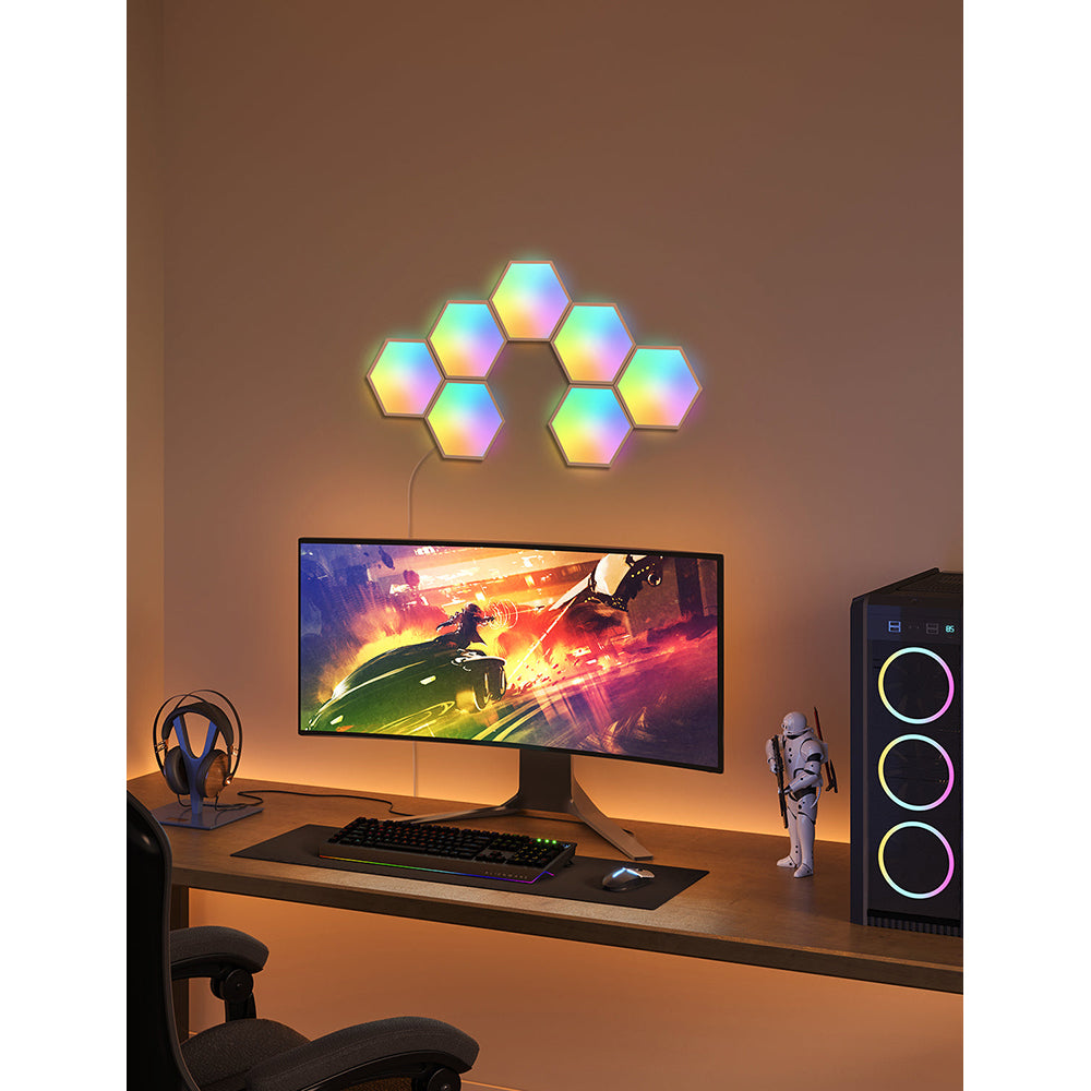 Govee Glide Hexa Light Panels Pack of 10 - Multicolour | B6061201-OF-UK from Govee - DID Electrical