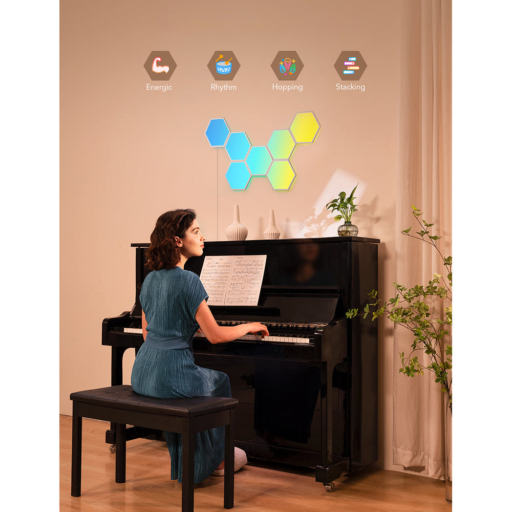 Govee Glide Hexa Light Panels Pack of 10 - Multicolour | B6061201-OF-UK from Govee - DID Electrical