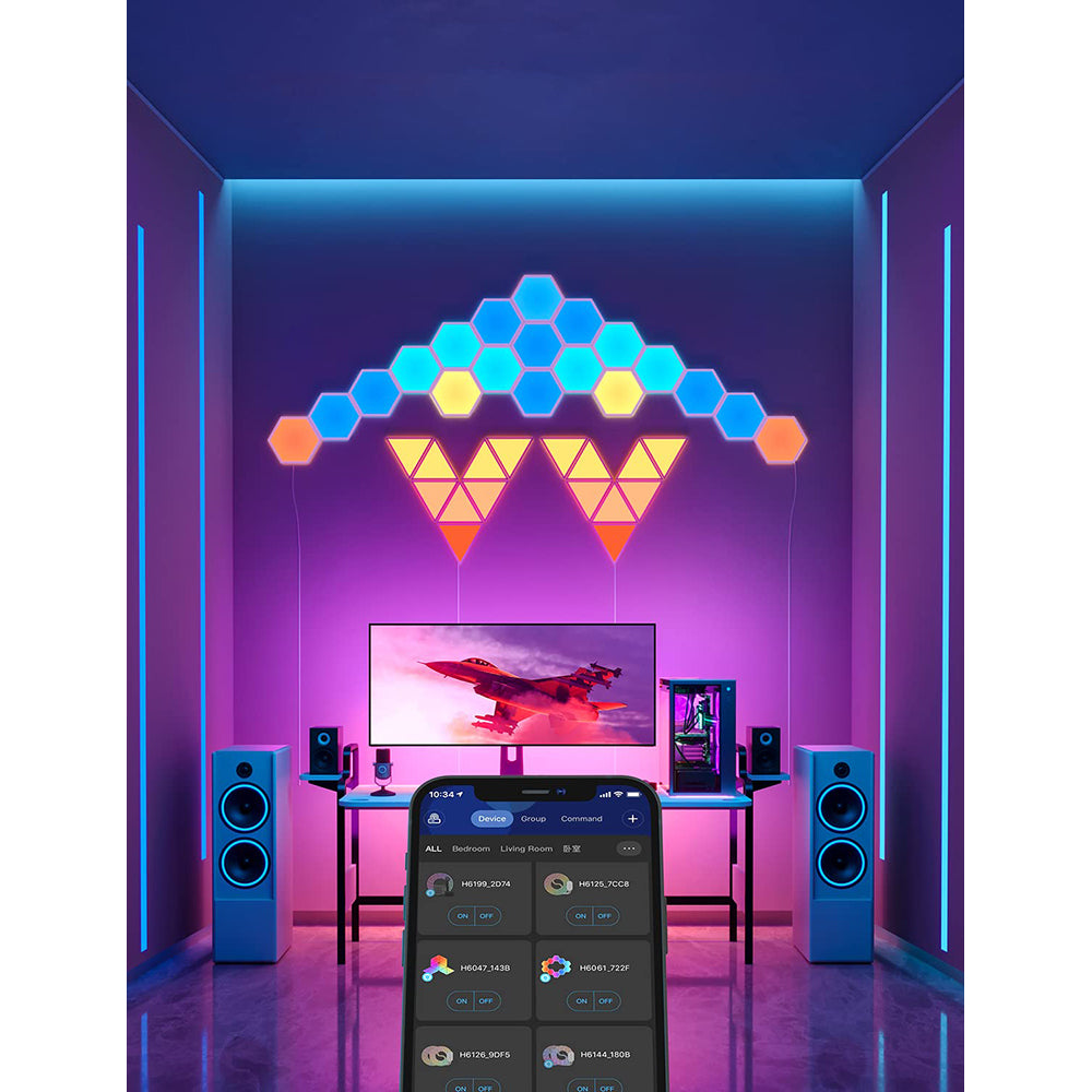 Govee Glide Hexa Light Panels Pack of 10 - Multicolour | B6061201-OF-UK from Govee - DID Electrical