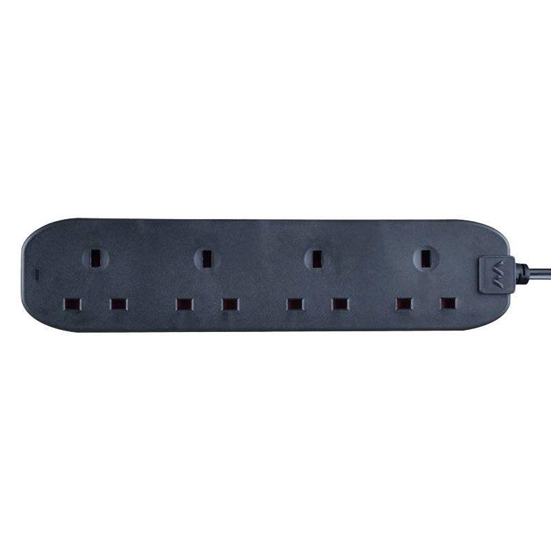 Masterplug 4 Socket 5M Extension Lead - Black | BFG5NB-MP from Masterplug - DID Electrical