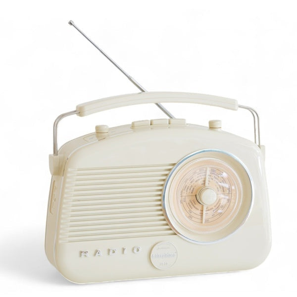 Steepletone Brighton FM/MW/LW Portable Retro Radio - Cream | BRIGHTONBGE from Steepletone - DID Electrical
