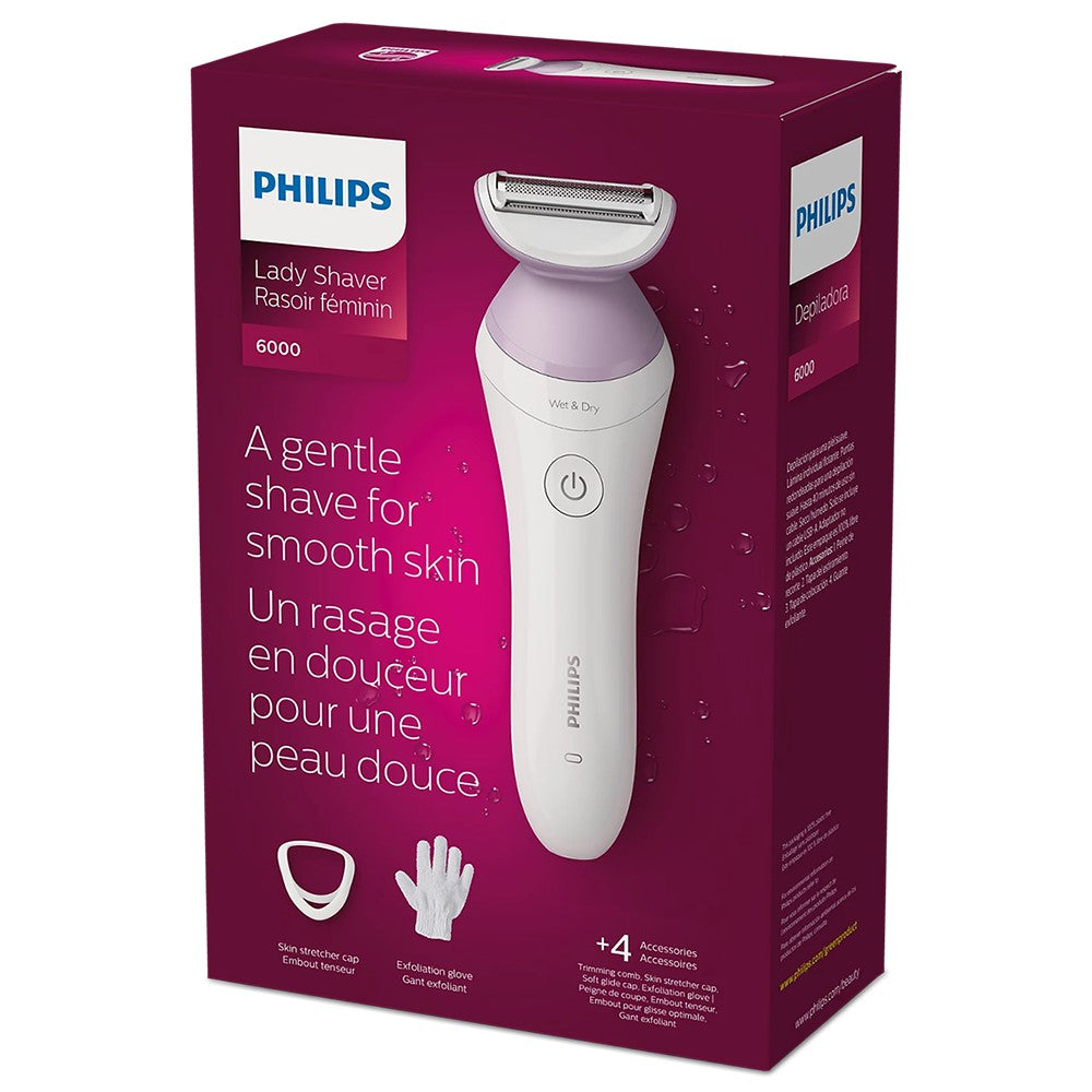 Philips Series 6000 Cordless Wet and Dry Lady Shaver | BRL136/00 from Philips - DID Electrical