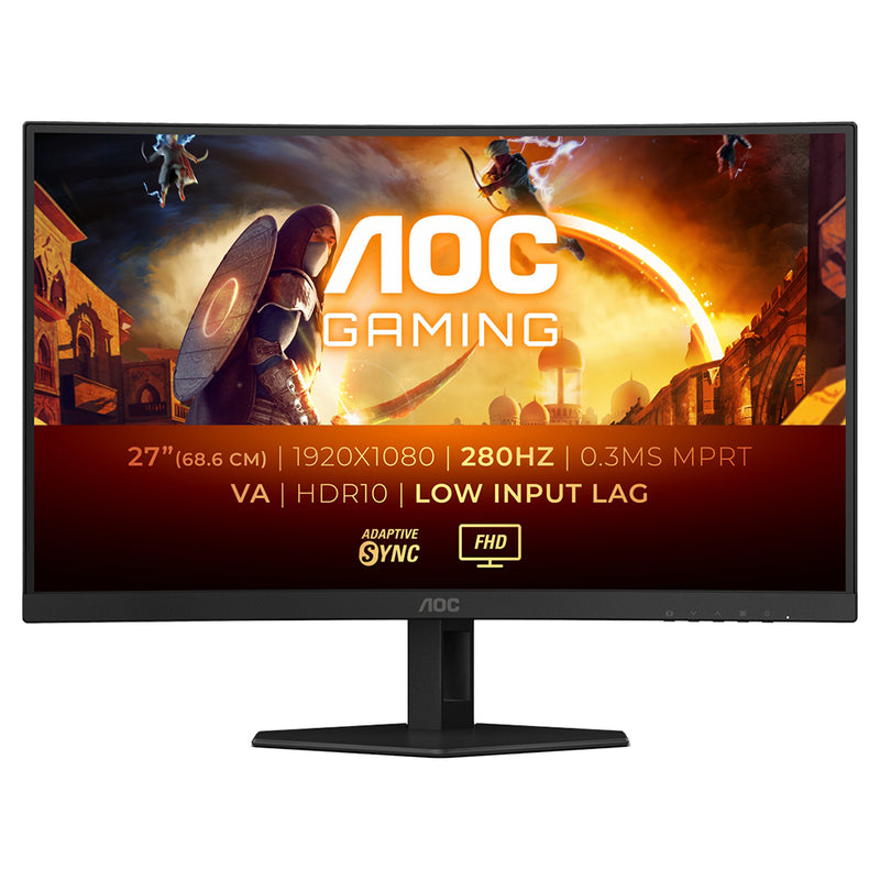 AOC 27" FHD Curved Gaming Monitor - Black | C27G4ZXE from AOC - DID Electrical