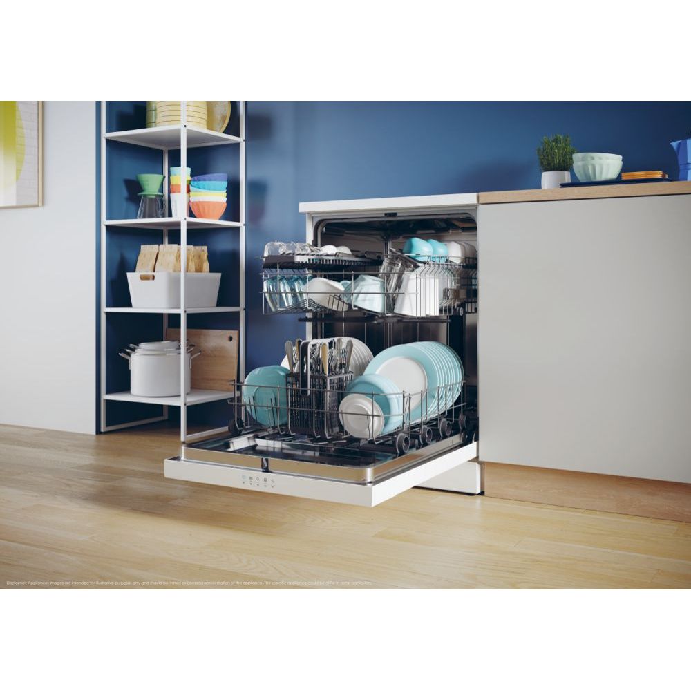 Candy Rapido 13 Place Freestanding Standard Dishwasher - White | CF 3E9L0W from Candy - DID Electrical