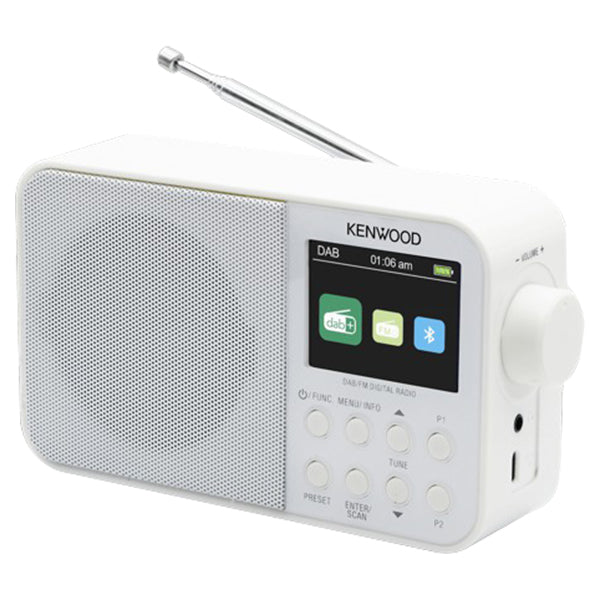 Kenwood DAB+ Portable Radio - White | CRM30DABW from Kenwood - DID Electrical