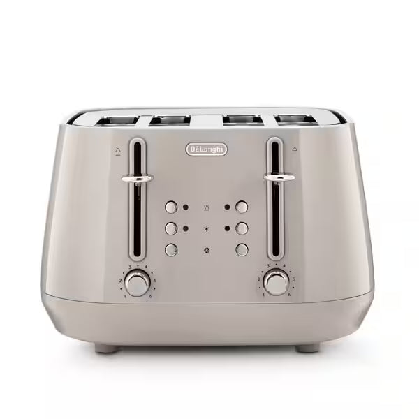 DeLonghi Eclettica 4 Slice Toaster - Beige | CTY4003.BG from DeLonghi - DID Electrical